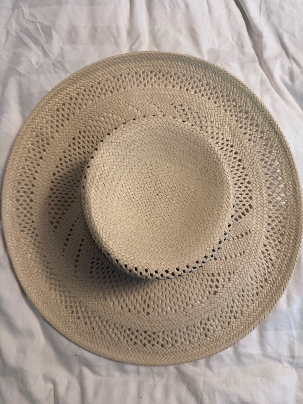 J.Crew Wide-brim boater hat with ribbon CI085 - Picture 6 of 9